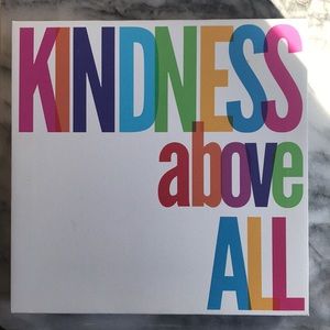 WALL ART Kindness Above All stretched canvas